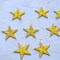 5 Pieces Jumbo Gold Star Embroidery Patches with Metallic Thread Iron On 2.5" Large Craft